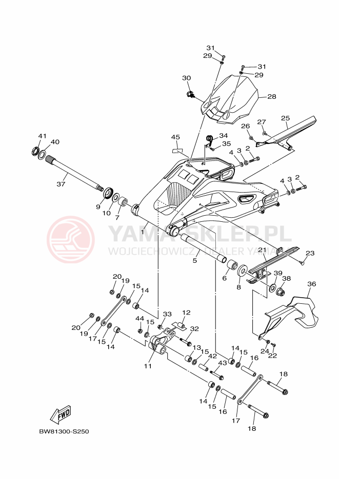 Schemat "wahacz" do Yamaha MT-10 SP