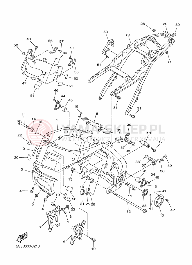 Schemat "rama" do Yamaha VMAX17