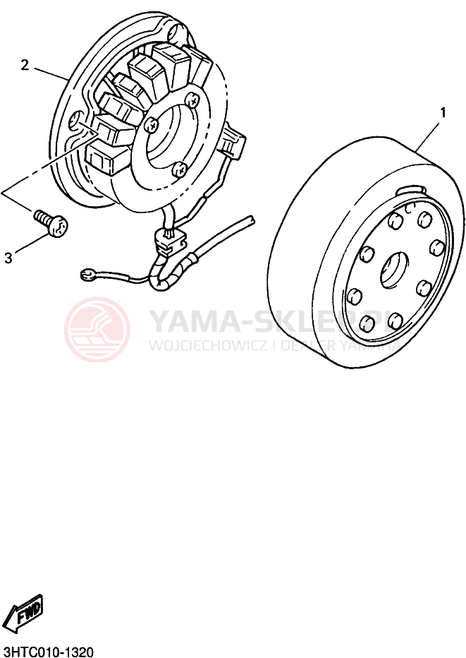 Schemat "prądnica" do Yamaha SR400