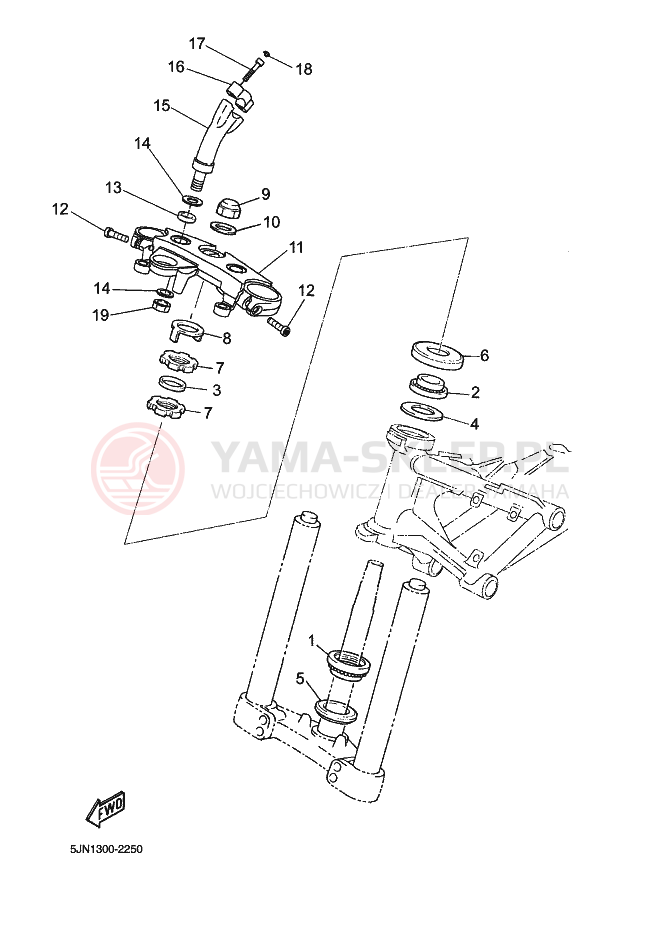 Schemat "Półki zawieszenia" do Yamaha BT1100