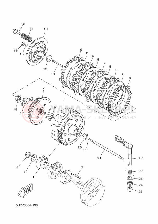 Schemat "sprzęgło" do Yamaha MT-125