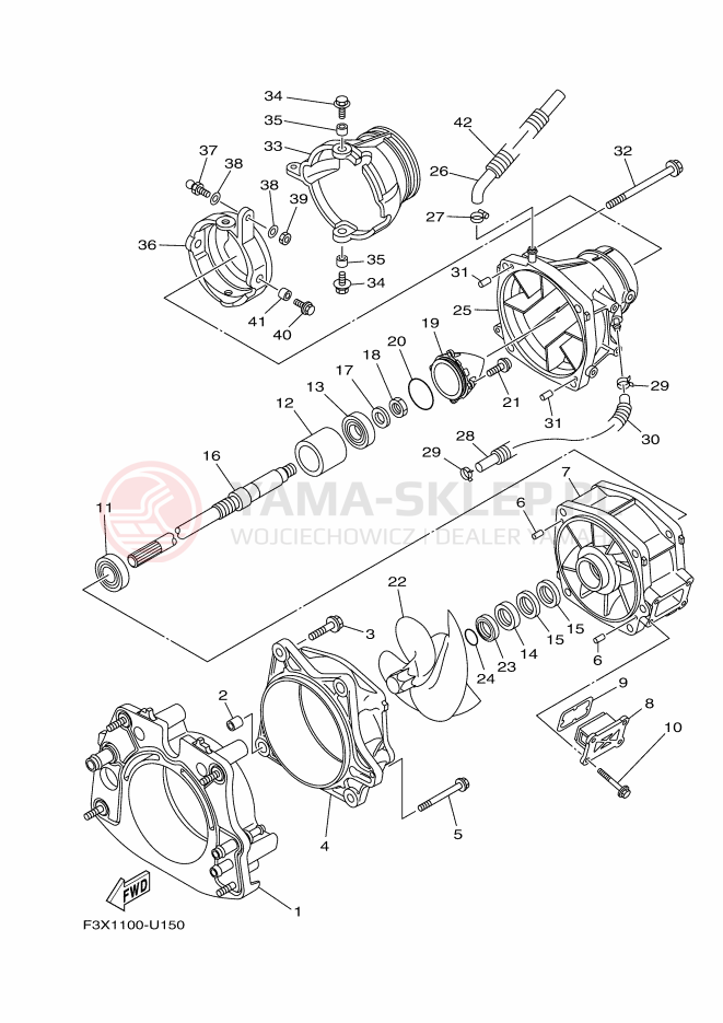 Schemat "JET UNIT" do Yamaha FX SVHO
