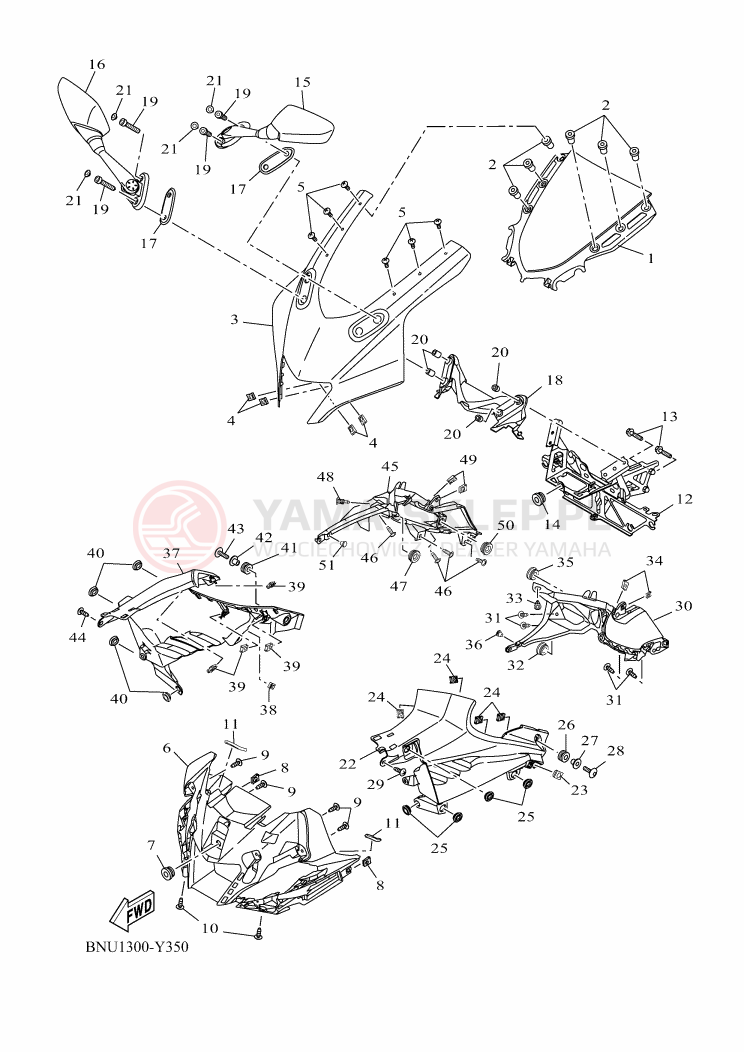 Schemat "Szyba" do Yamaha YZF-R125