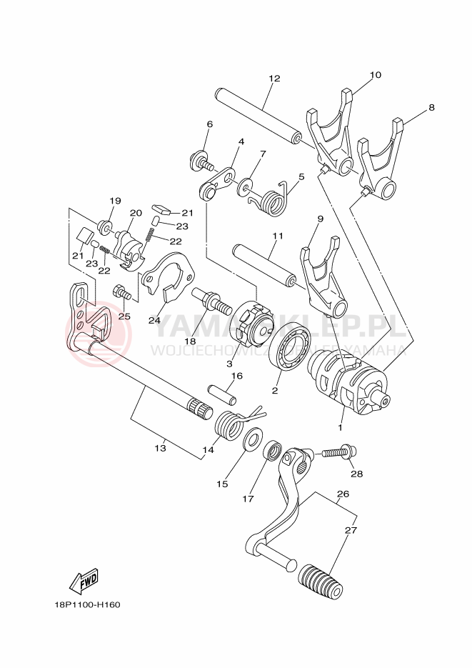 Schemat "Wodziki, automat" do Yamaha YFZ450R