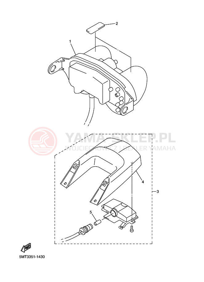 Schemat "Oświetlenie tył" do Yamaha YZF-R6