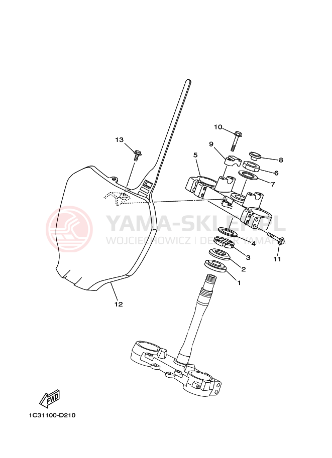 Schemat "Półki zawieszenia" do Yamaha YZ250