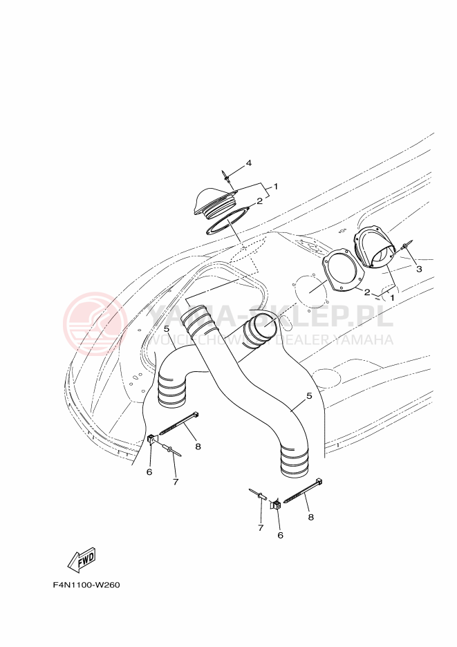 Schemat "odpowietrzenie" do Yamaha VX1050B-X