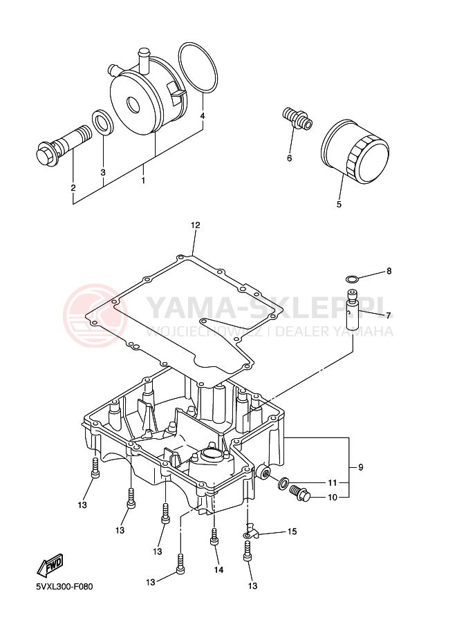 Schemat "Filtr oleju" do Yamaha FAZER
