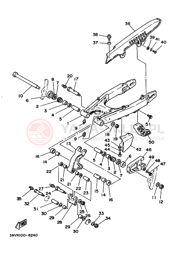 Schemat "wahacz" do Yamaha XT350