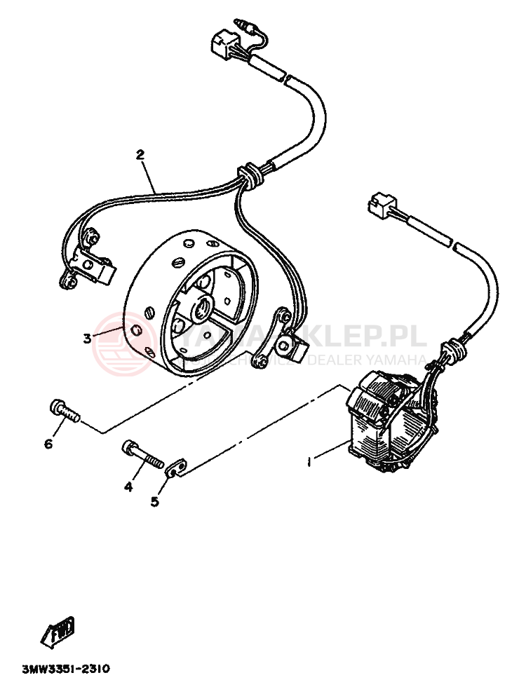 Schemat "prądnica" do Yamaha SR125