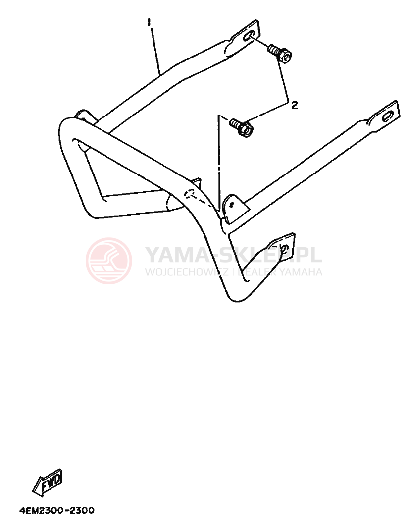 Schemat "RAMIĘ STERUJĄCE" do Yamaha YFM80