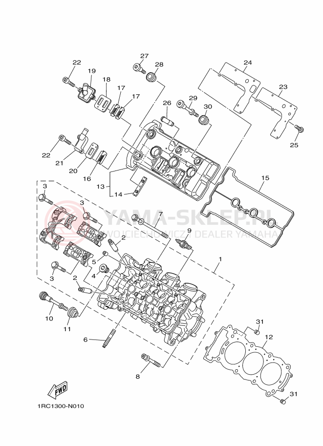 Schemat "głowica" do Yamaha MT-09