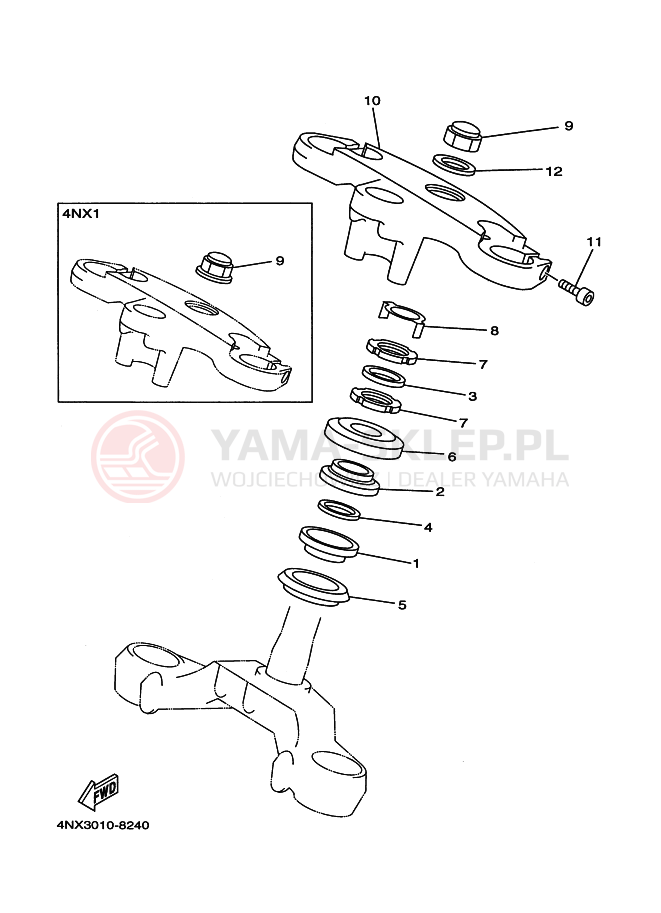 Schemat "Półki zawieszenia" do Yamaha TRX850