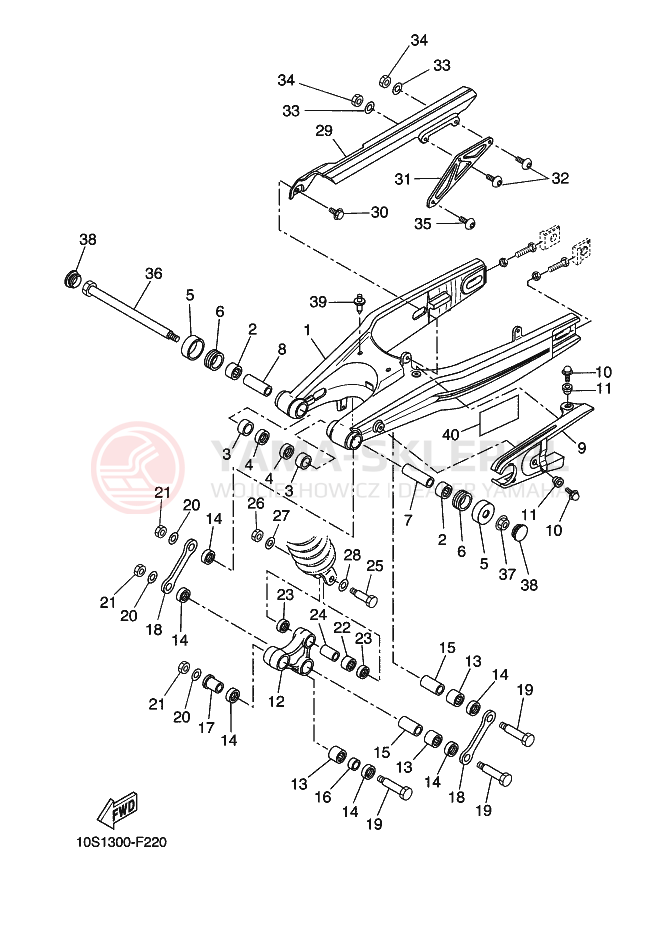 Schemat "wahacz" do Yamaha XT660X