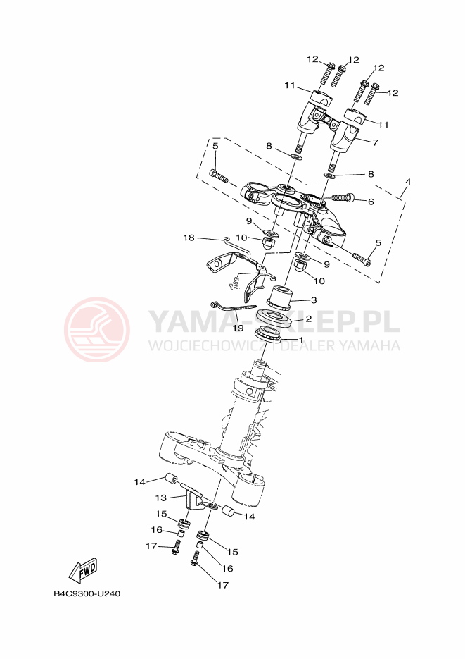 Schemat "Półki zawieszenia" do Yamaha MT-07 ABS