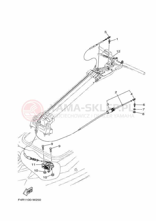 Schemat "Układ chlodzenia" do Yamaha SJ1050