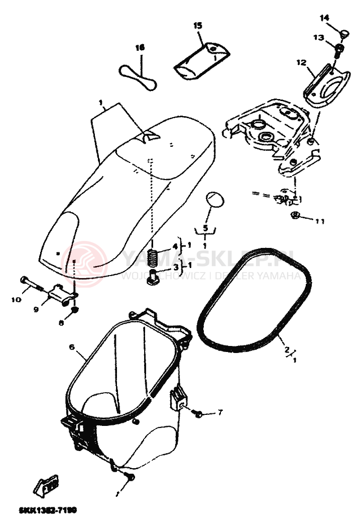Schemat "siedzenie" do Yamaha NEOS