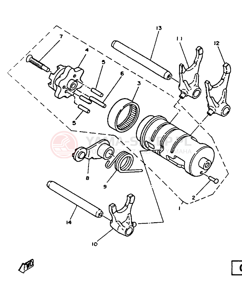 Schemat "Wodziki, automat" do Yamaha SR125