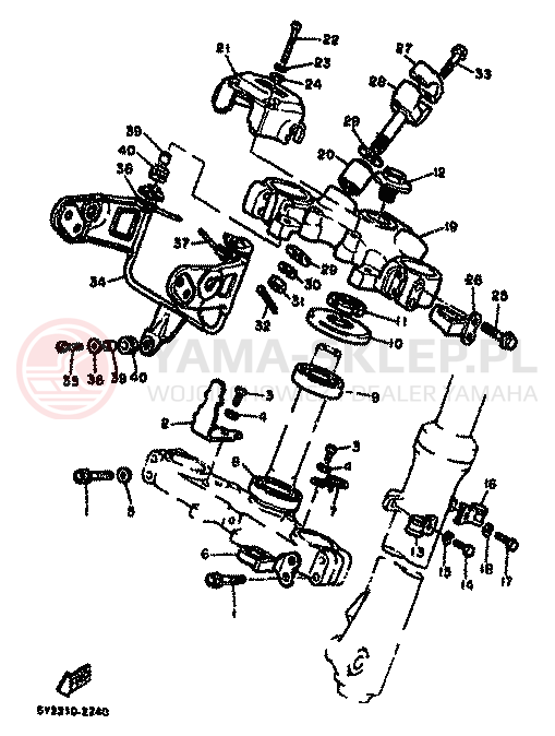 Schemat "Półki zawieszenia" do Yamaha XT550