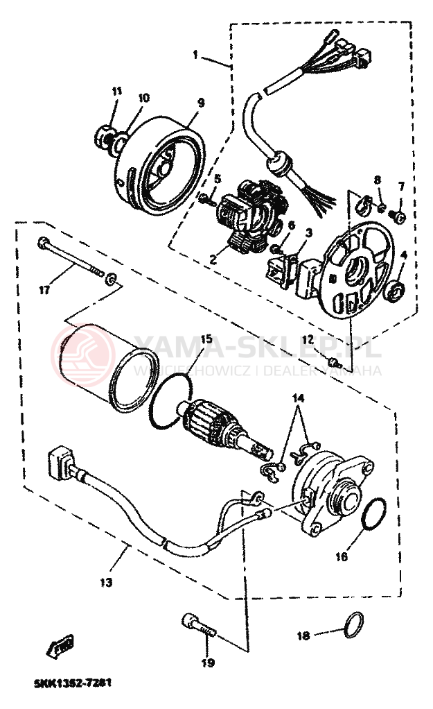 Schemat "alternator" do Yamaha NEOS