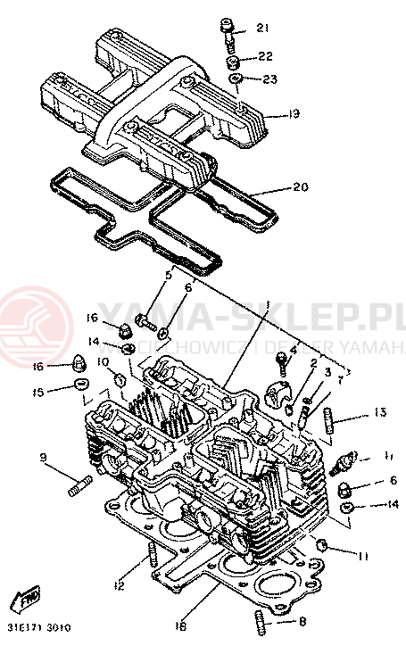 Schemat "głowica" do Yamaha XJ900