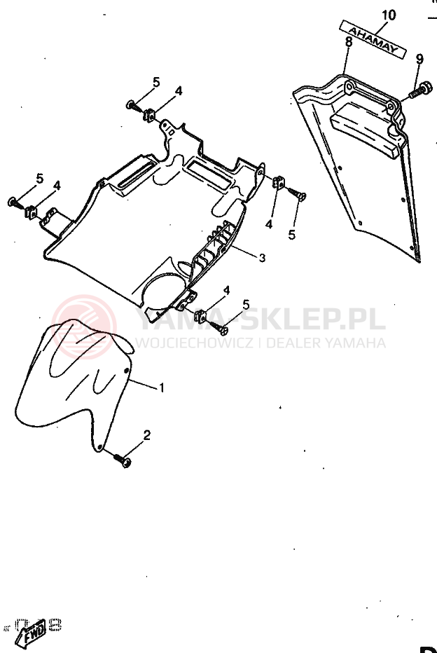 Schemat "błotnik" do Yamaha YQ50