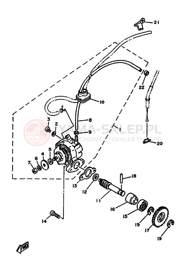 Schemat "Pompa olejowa" do Yamaha TZR125