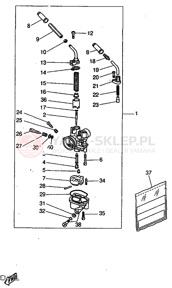 Schemat "Gaźnik" do Yamaha YQ50