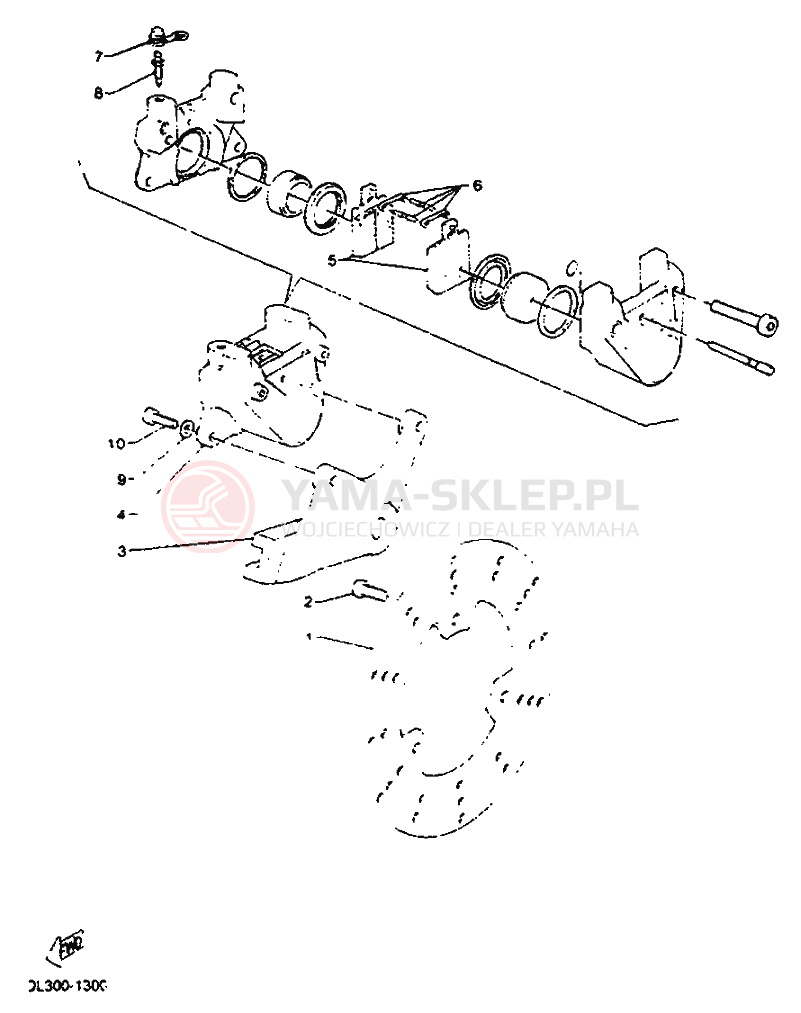 Schemat "Zacisk hamulcowy tylny" do Yamaha TZR125
