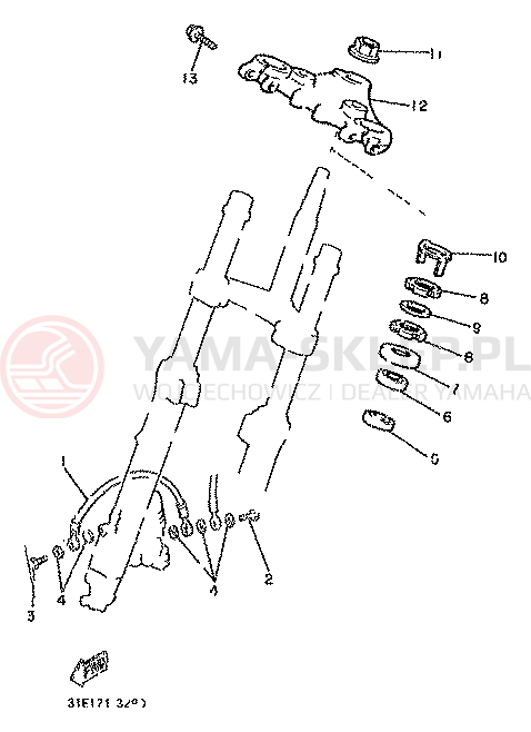 Schemat "Półki zawieszenia" do Yamaha XJ900
