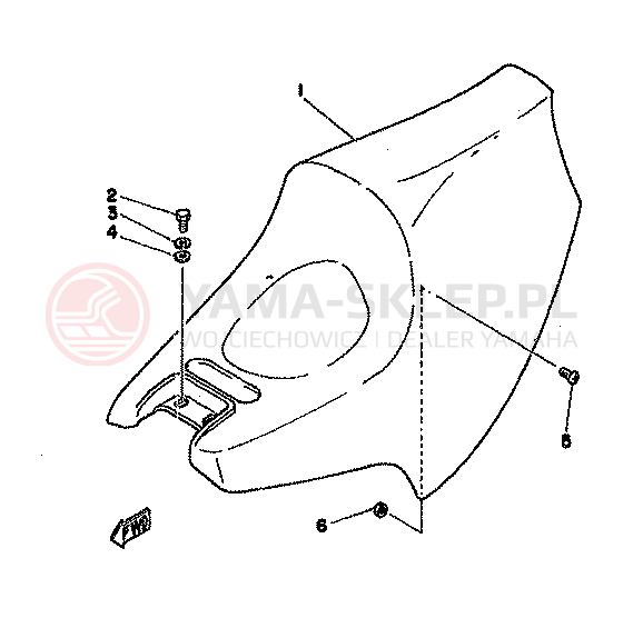 Schemat "siedzenie" do Yamaha TZ350F