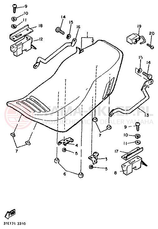 Schemat "siedzenie" do Yamaha XJ900