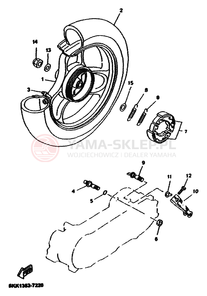 Schemat "Koło tył" do Yamaha NEOS