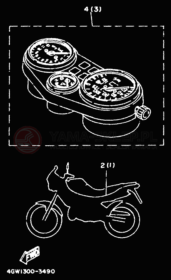 Schemat "licznik" do Yamaha TDR125