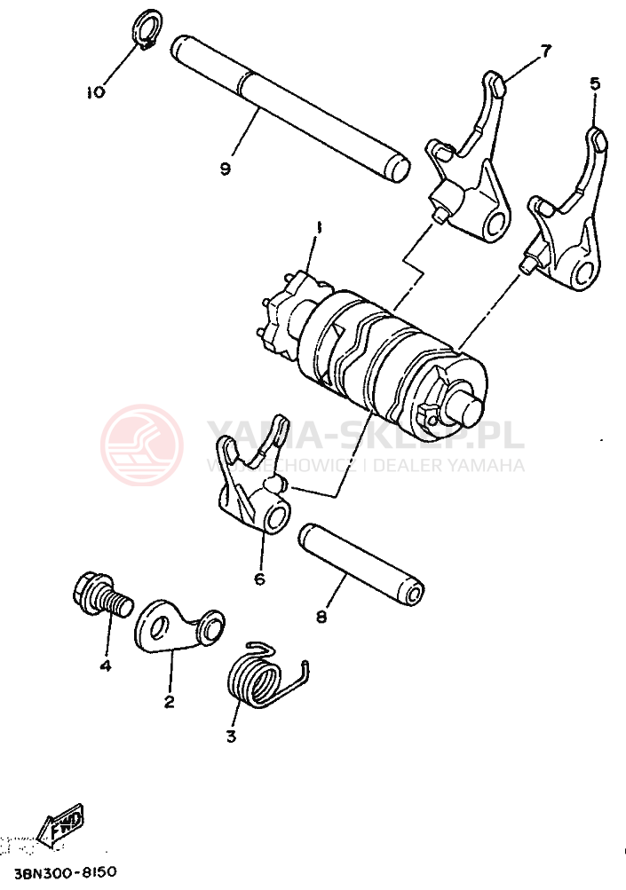 Schemat "Wodziki, automat" do Yamaha DT125R
