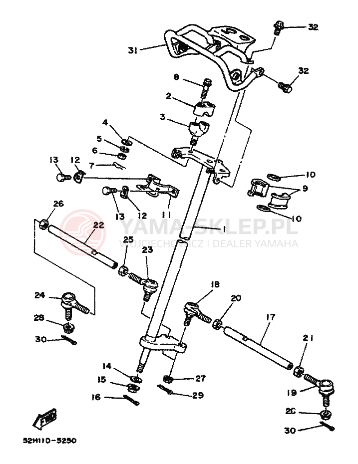 Schemat "Półki zawieszenia" do Yamaha YFM200