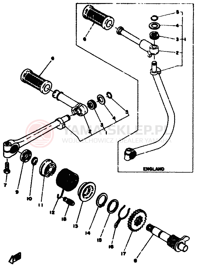 Schemat "rozrusznik" do Yamaha YZ125X