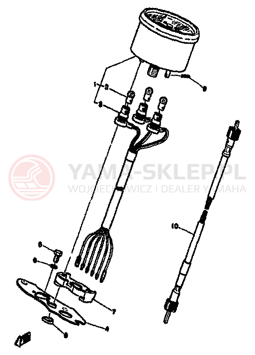 Schemat "licznik" do Yamaha TY50M