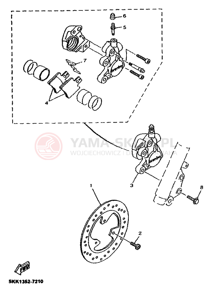 Schemat "Koło przód" do Yamaha NEOS