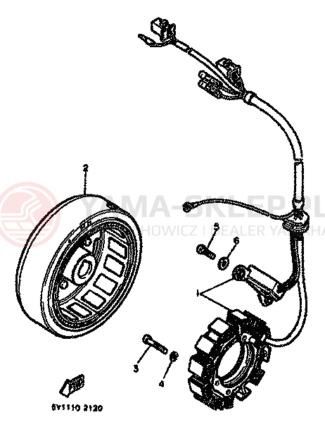 Schemat "Układ zapłonowy" do Yamaha XT550