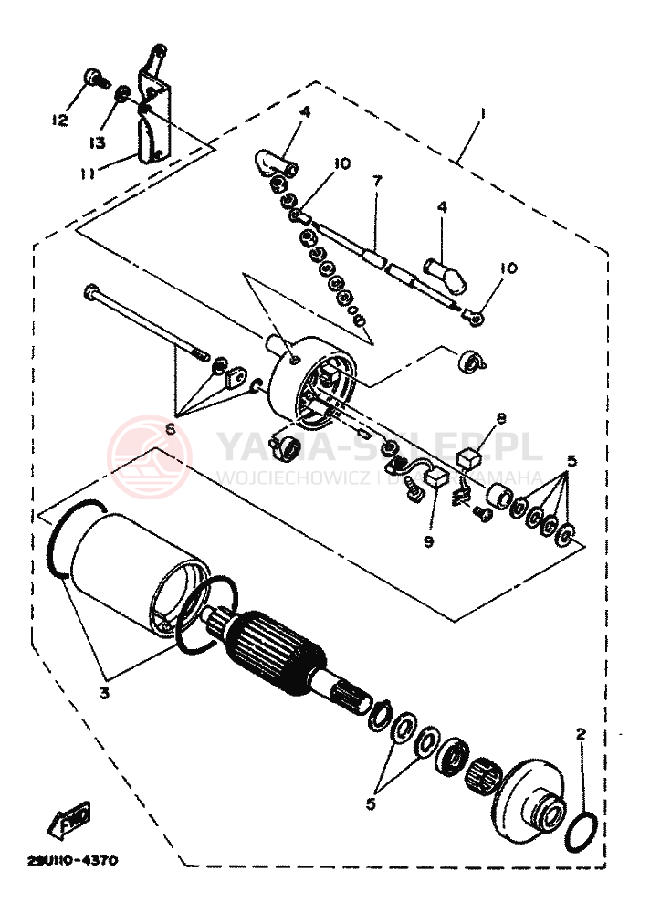 Schemat "rozrusznik" do Yamaha YFM200
