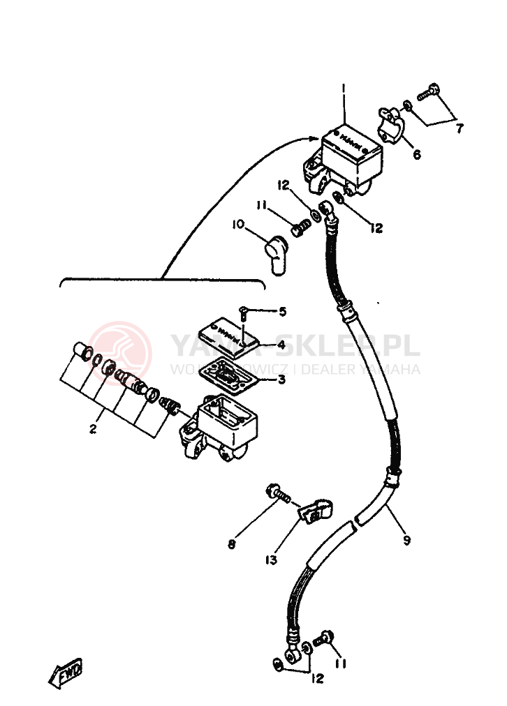 Schemat "Pompa hamulcowa" do Yamaha TZR125