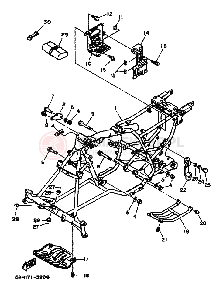 Schemat "rama" do Yamaha YFM200