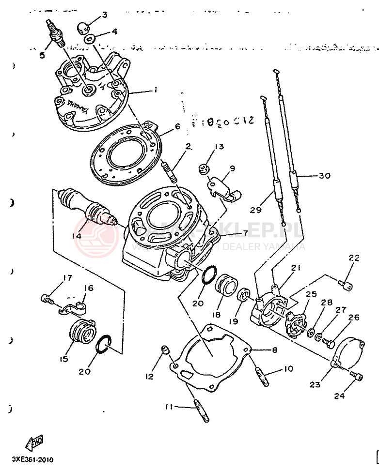 Schemat "cylinder" do Yamaha TDR125