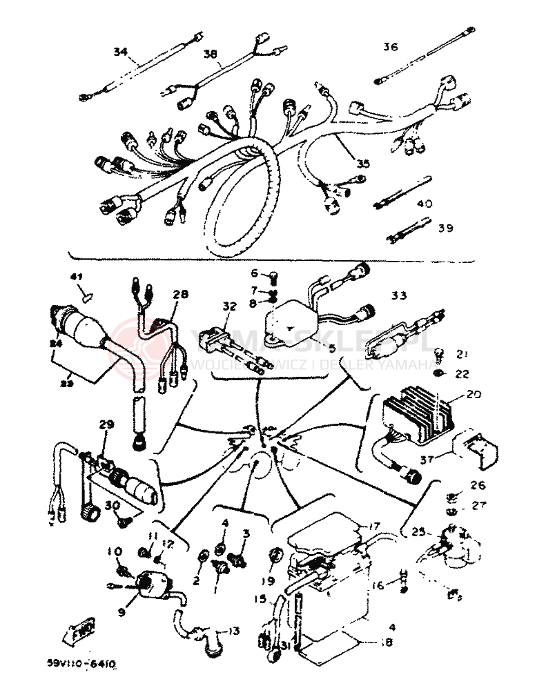 Schemat "układ elektryczny" do Yamaha YFM225N