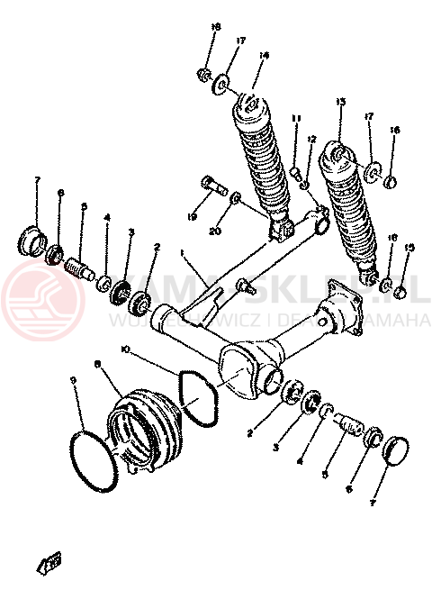 Schemat "wahacz" do Yamaha XS750