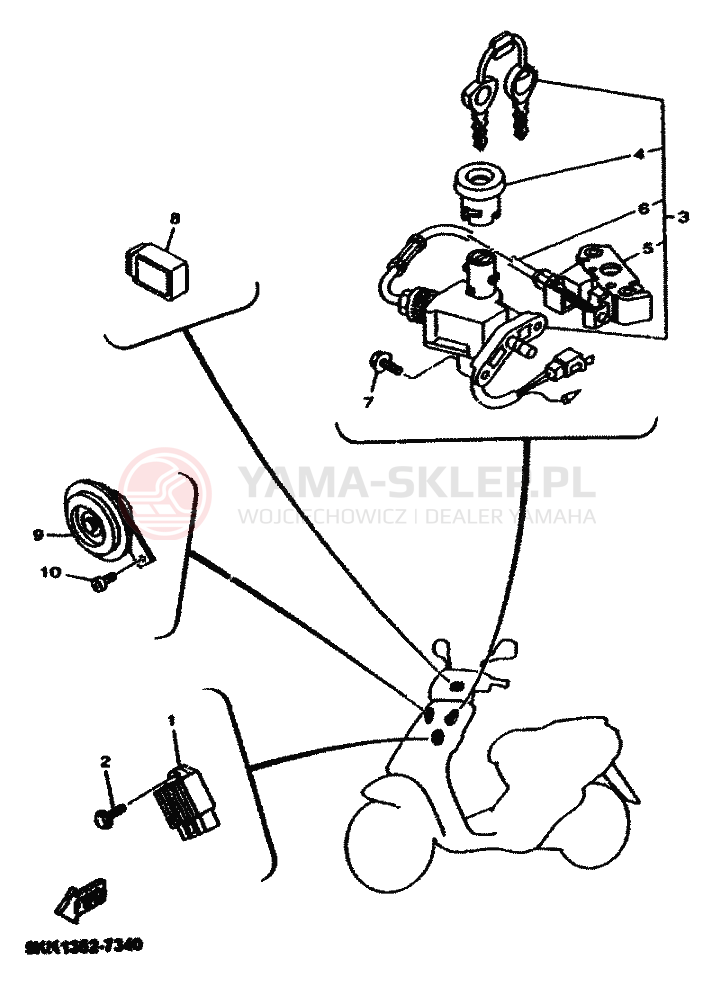 Schemat "układ elektryczny" do Yamaha NEOS