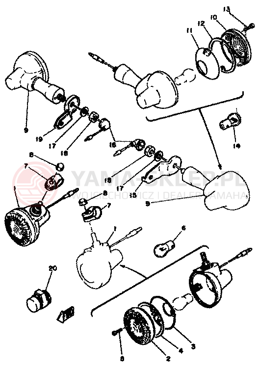 Schemat "kierunkowskazy" do Yamaha XT250