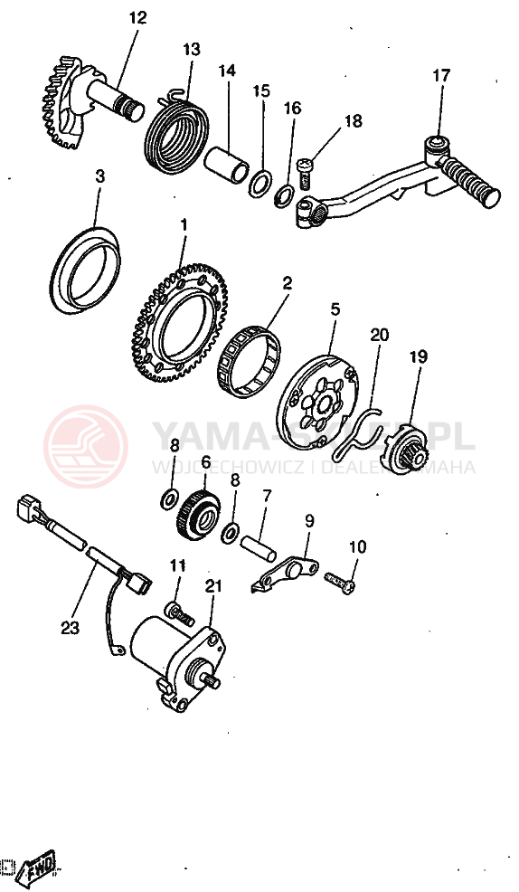 Schemat "rozrusznik" do Yamaha YQ50