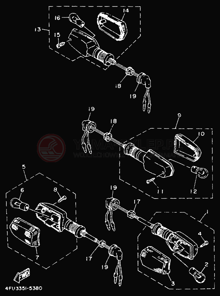 Schemat "kierunkowskazy" do Yamaha TDR125